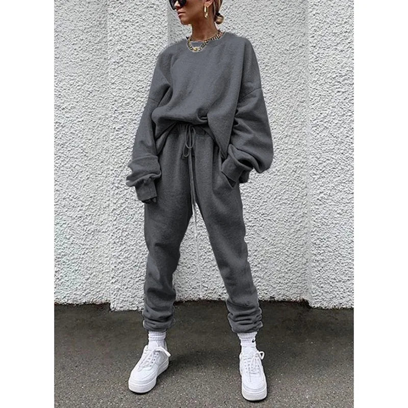 Ensemble oversize femme – Sweat à capuche & pantalon jogging - nura-chic