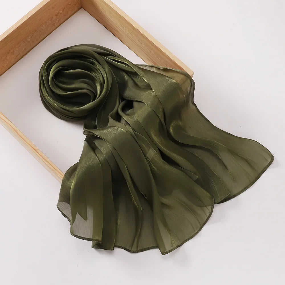 Hijab en Soie Médine Brillant – Satiné Élégant | Nura Chic - nura-chic