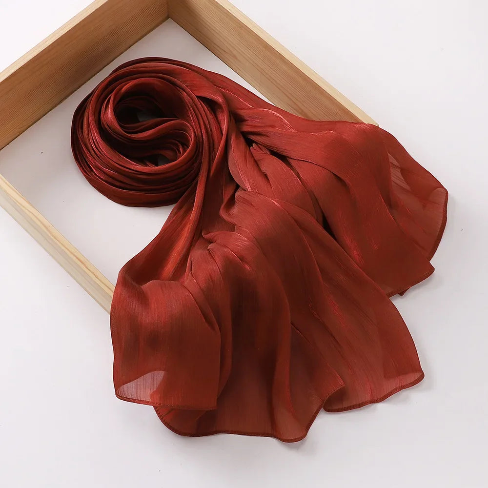 Hijab en Soie Médine Brillant – Satiné Élégant | Nura Chic - nura-chic