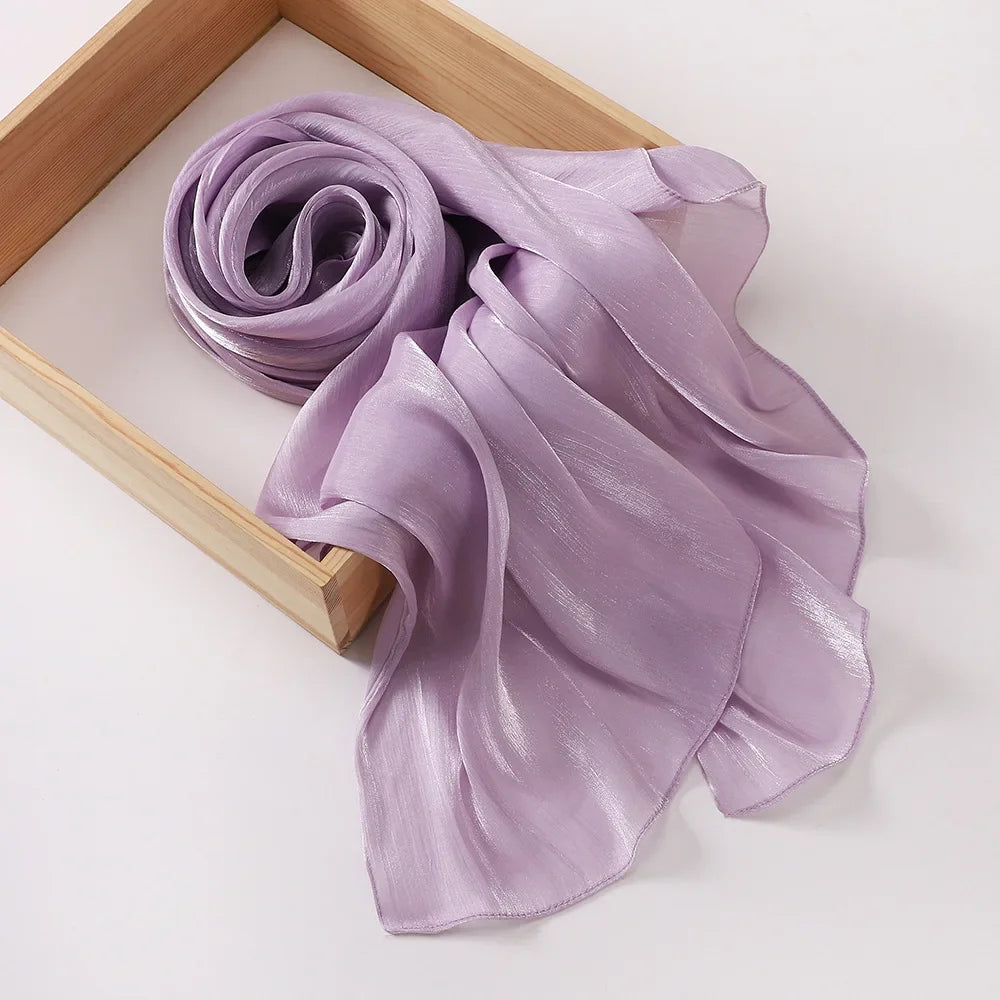 Hijab en Soie Médine Brillant – Satiné Élégant | Nura Chic - nura-chic