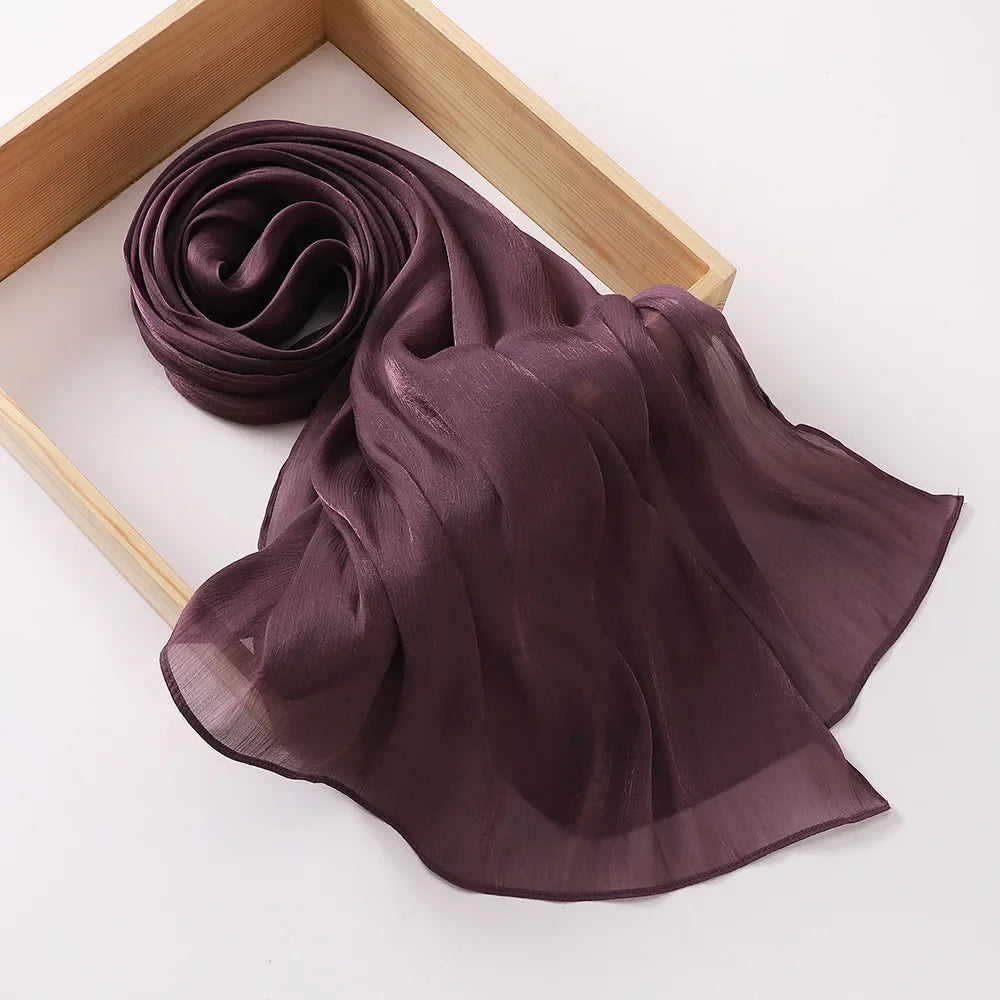 Hijab en Soie Médine Brillant – Satiné Élégant | Nura Chic - nura-chic