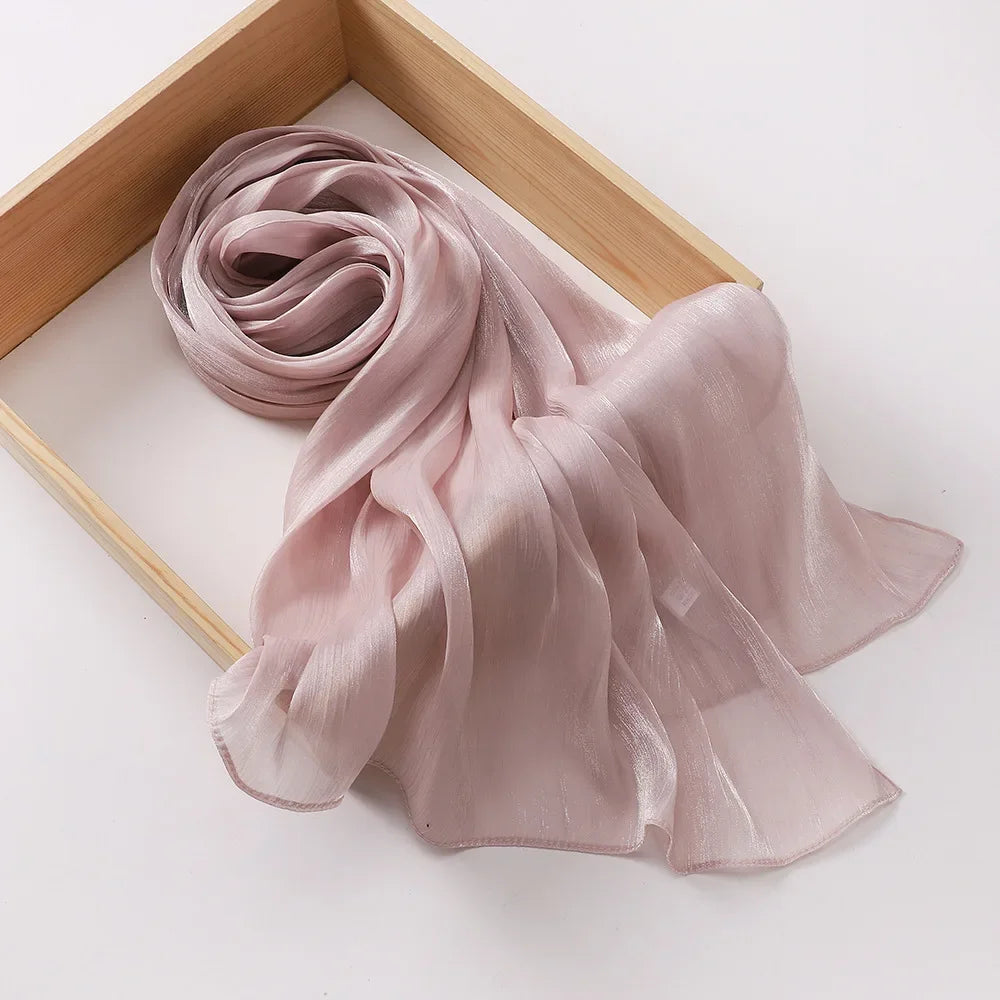 Hijab en Soie Médine Brillant – Satiné Élégant | Nura Chic - nura-chic