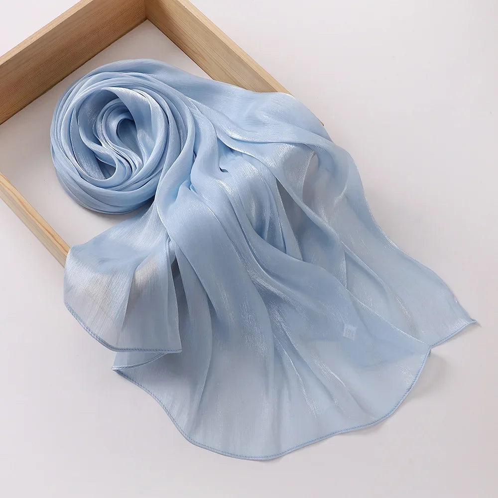 Hijab en Soie Médine Brillant – Satiné Élégant | Nura Chic - nura-chic